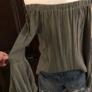 Boho off shoulder flowy top